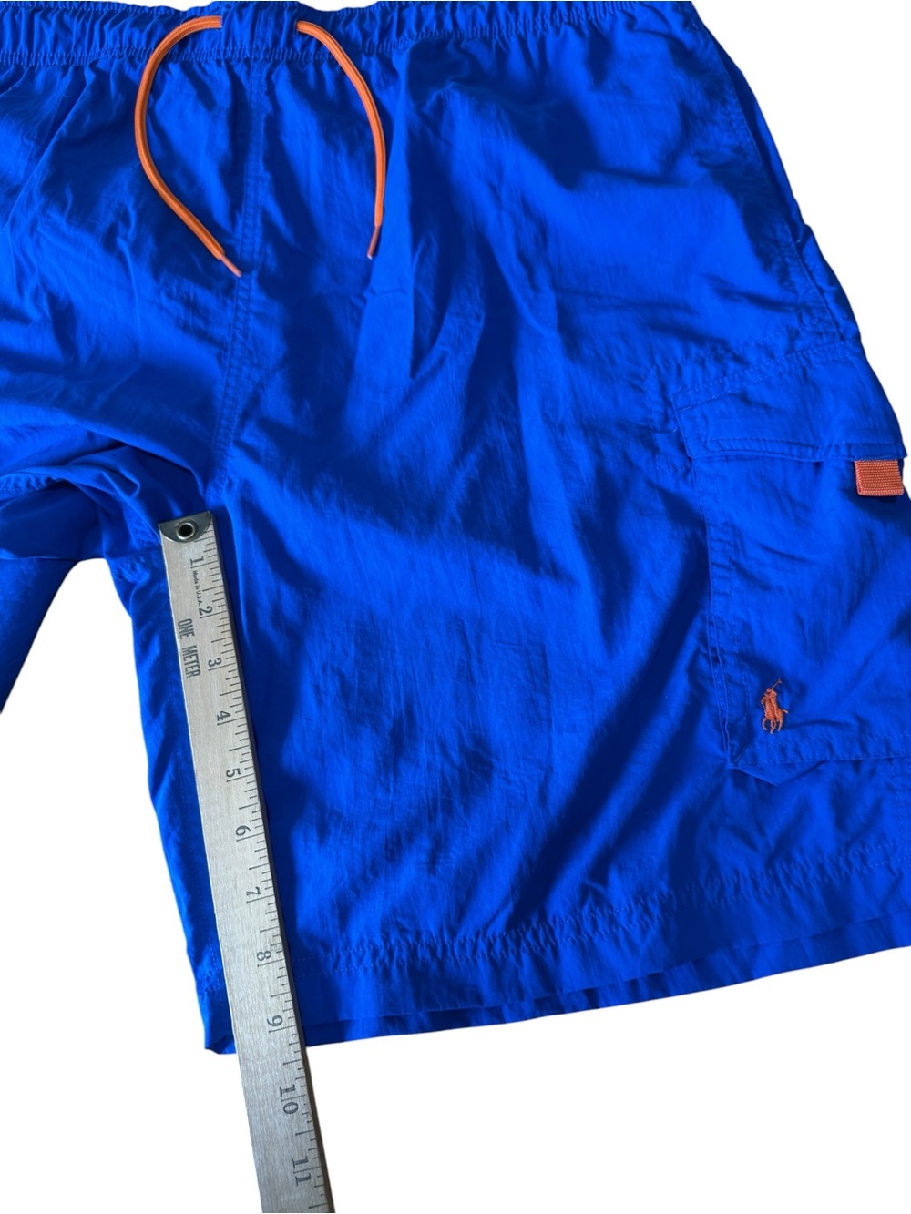 Polo Sport Ralph Lauren Swim Shorts Mens XL Blue Orange Pony Y2K - Picture 8 of 8